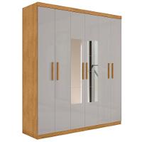 Guarda Roupa Com Espelho E 6 Portas Sousa Naturalle Off White - 2