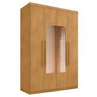 Roupeiro Com Espelho E 4 Portas Pituba Naturalle - 2