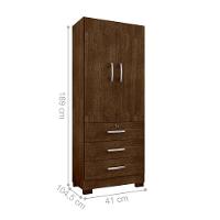 Roupeiro 2 Portas E 3 Gavetas Sneek Malbec - 4