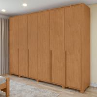 Guarda Roupa 6 Portas S/ Espelho Easy Space Amendoa Clean - 9
