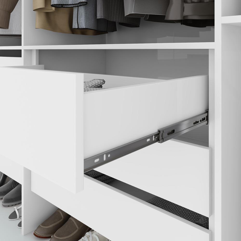 Guarda Roupa Easy Max 2 Portas S Espelhos E Pés Branco Lopas - 9