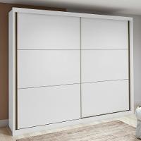 Guarda Roupa Easy Max 2 Portas S Espelhos E Pés Branco Lopas - 8