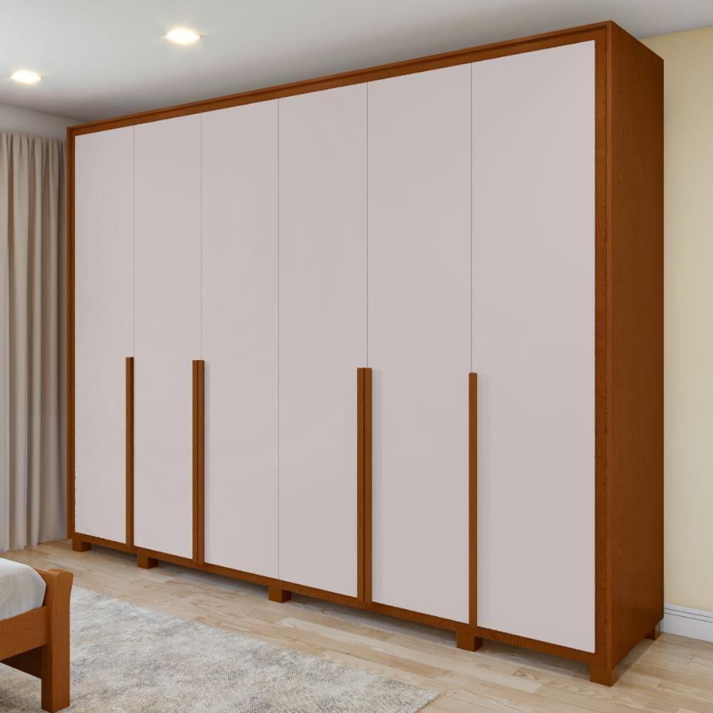 Guarda Roupa 6 Porta S Espelho Easy Space Frassino/off White - 6