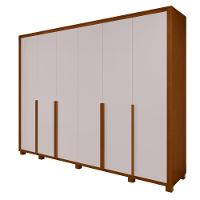 Guarda Roupa 6 Porta S Espelho Easy Space Frassino/off White - 1