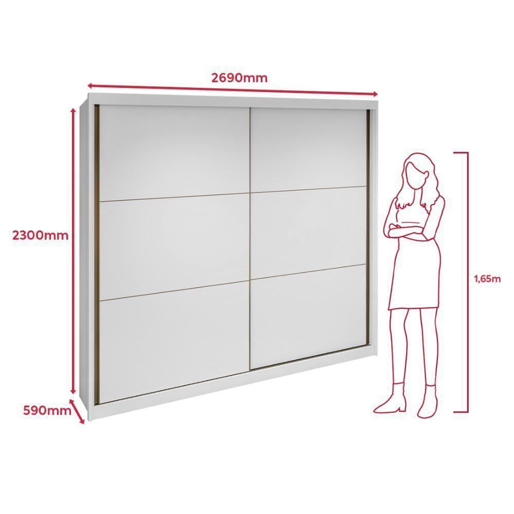 Guarda Roupa Easy Max 2 Portas Sem Espelho Branco Lopas - 2