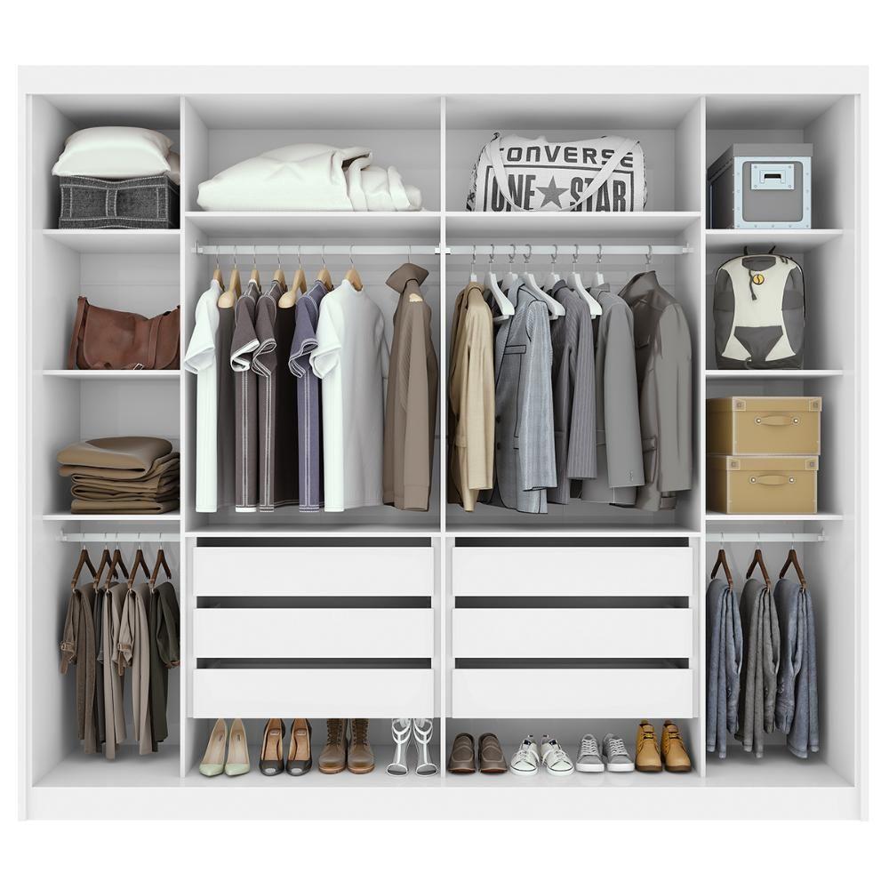 Guarda Roupa Easy Max 2 Portas Sem Espelho Branco Lopas - 5