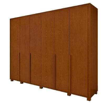 Guarda Roupa Casal Easy Space 6 Portas de Bater Frassino MDF Móveis Lopas