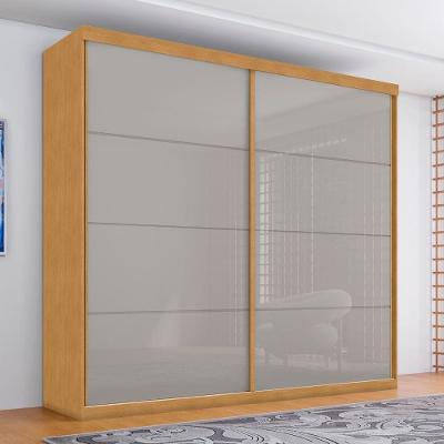 Guarda Roupa Com Espelho 2 Portas Aroeira Naturale Off White