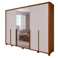 Guarda Roupa 6 Portas Espelho Easy Space Frassino/off White - 1