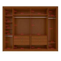 Guarda Roupa 6 Portas Espelho Easy Space Frassino/off White - 3