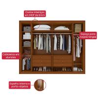 Guarda Roupa 6 Portas Espelho Easy Space Frassino/off White - 6