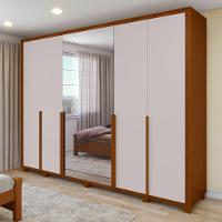 Guarda Roupa 6 Portas Espelho Easy Space Frassino/off White - 9