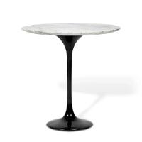 Mesa Saarinen Lateral Carrara 42cm - Base Preta - 1