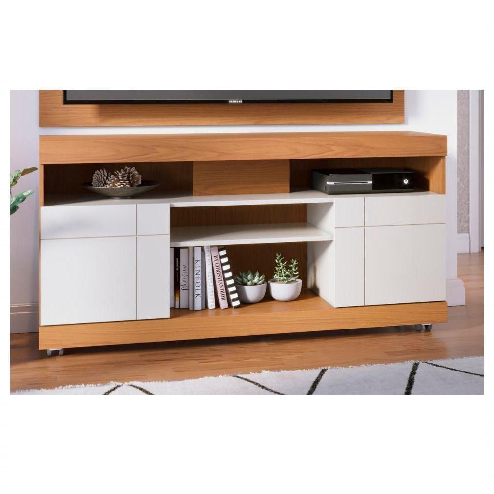 Rack Bancada Tv Até 47 2 Portas Yara Freijó Off White - 1