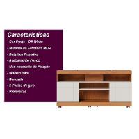 Rack Bancada Tv Até 47 2 Portas Yara Freijó Off White - 3