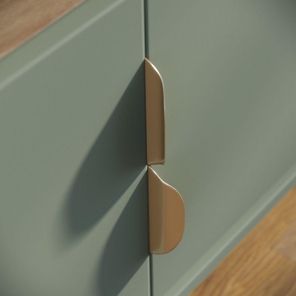 Bancada Tv De 75 Polegadas 4 Portas Karol 200cm Verde Pistache-amêndoa C04 - D'rossi - 9