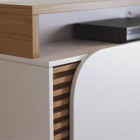 Home Theater 2 Portas Para Tv's Até 75 Jurerê Off White Matte Freijó - 5