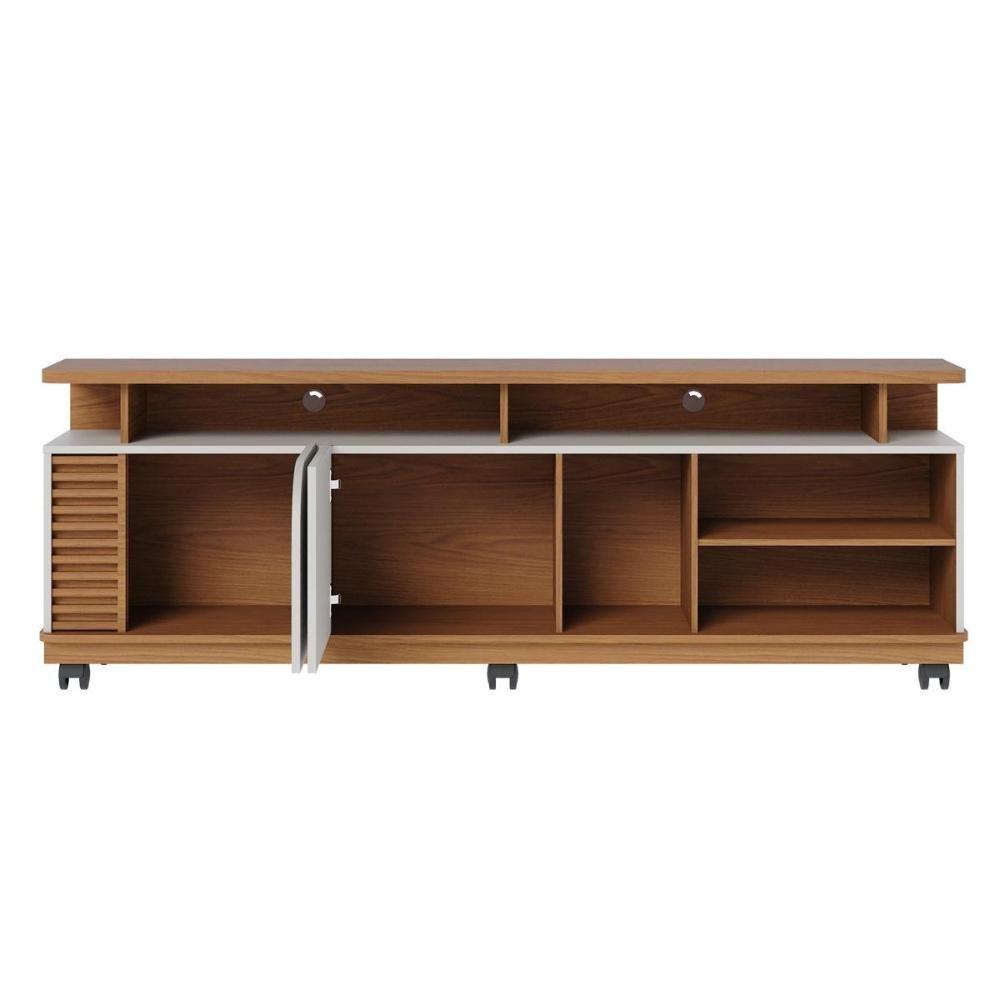 Rack Bancada 2 Portas Com Rodízio Jurerê 1.8 Freijó Off White - 10