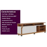 Rack Bancada 2 Portas Com Rodízio Jurerê 1.8 Freijó Off White