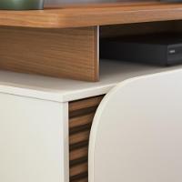 Rack Bancada 2 Portas Com Rodízio Jurerê 1.8 Freijó Off White - 6