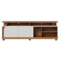 Rack Bancada 2 Portas Com Rodízio Jurerê 1.8 Freijó Off White - 9