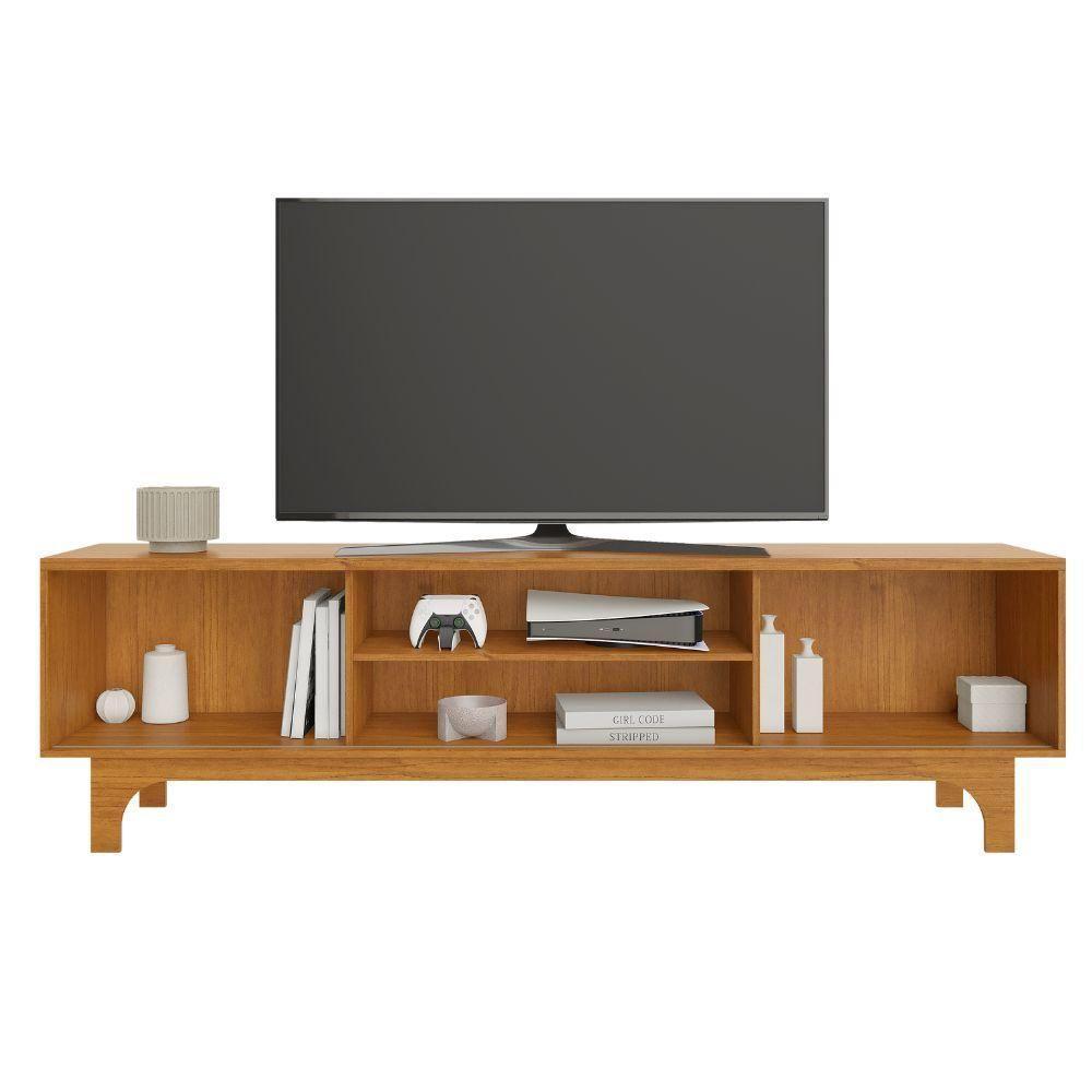 Rack Trunfo Para Tv Até 70 Polegadas Com Porta Ripada Jcm Movelaria Cinamomo - 3
