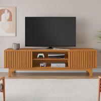 Rack Trunfo Para Tv Até 70 Polegadas Com Porta Ripada Jcm Movelaria Cinamomo - 4