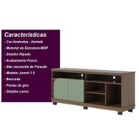 Rack Bancada 2 Portas Com Rodízio Jurerê 1.5 Amêndoa Hortelã - 10