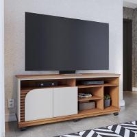 Rack Bancada 2 Portas Com Rodízio Jurerê 1.5 Freijó Off White - 1