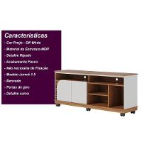 Rack Bancada 2 Portas Com Rodízio Jurerê 1.5 Freijó Off White