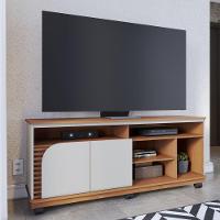 Rack Para Tvs 65 2 Portas Nápoles Freijó Off White Matte - 2