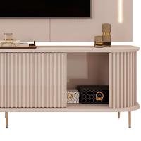 Rack Para Sala Ripado Com Painel Para Tv 75 Pol Atlantis D05 Off White