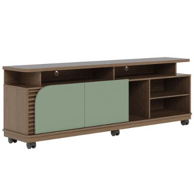 Rack Tvs 75 E 4 Prateleiras Florença Amendoa Hortelã