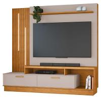 Home Despertar Com Detalhe Ripado E Led Tv Até 65 Polegadas Cinamomo Off White - 1