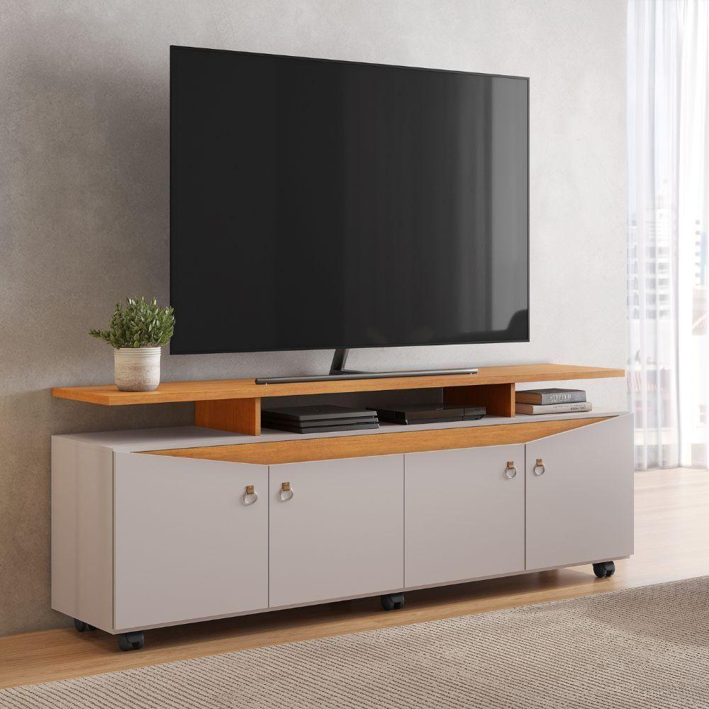 Rack Elogio Para Tv Até 65 Polegadas Jcm Movelaria Off White Cinamomo - 4