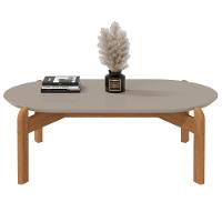 Mesa Para Sala Oval Divinópolis Off White Cedro - 1