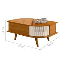 Mesa De Centro E Aparador Toronto Cinamomo Off White