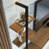 Painel Para Tv 58 Pol Com Bancada Goiás C05 Calacatta Freijó Branco Neve Mpozenato