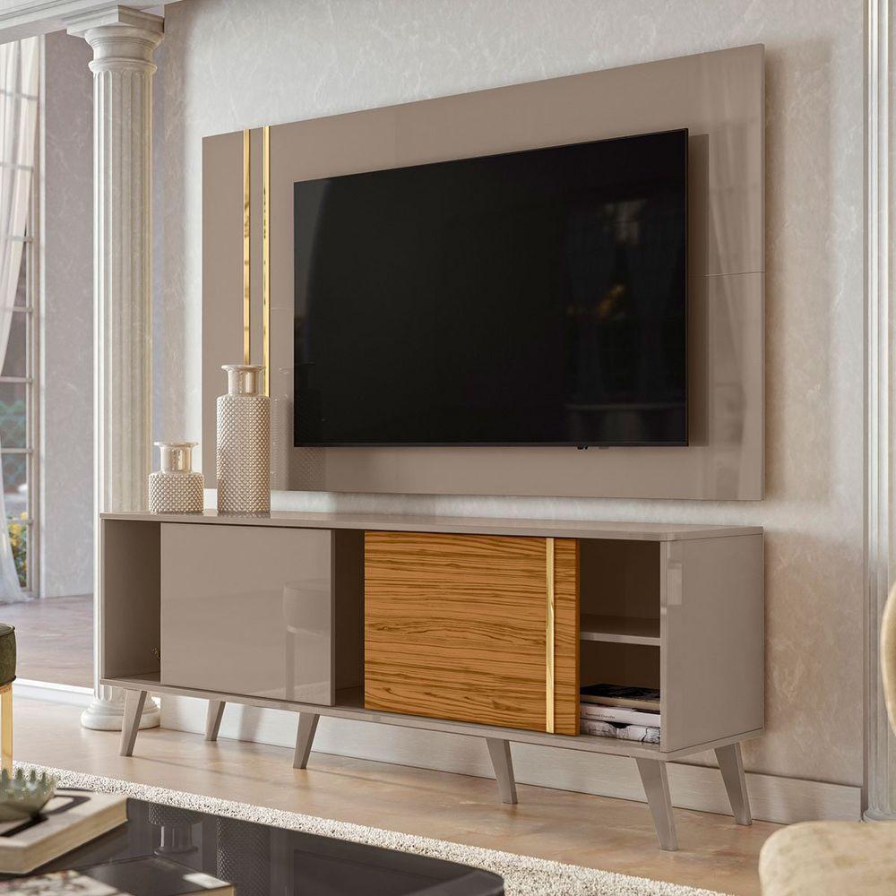 Bancada Com Painel Para Tv Até 65 Polegadas Ares Fendi-naturale - 2