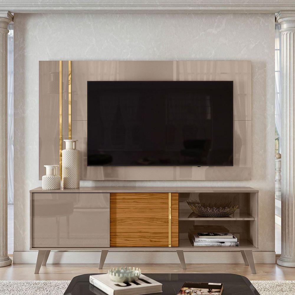 Bancada Com Painel Para Tv Até 65 Polegadas Ares Fendi-naturale - 3