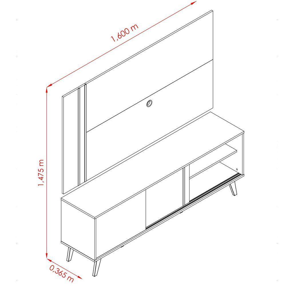 Bancada Com Painel Para Tv Até 65 Polegadas Ares Fendi-naturale - 6