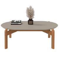 Mesa De Centro Oval Colombo Off White Cedro - 1