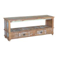 Rack Aparador Lorena 1,5m Em Madeira Maciça Com Pátina - 1