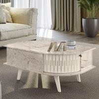 Mesa De Centro Para Sala De Estar Udine Calacata Off White - 2