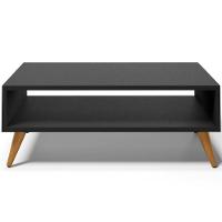 Mesa De Centro Para Sala De Estar Pés Palito Cannes L03 Preto - 5