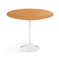 Mesa Lateral Tulipa Saarinen Redonda 51 Cm - Freijó Cores Branco - 1