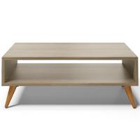 Mesa De Centro Para Sala De Estar Pés Palito Cannes L03 Castanho - 5