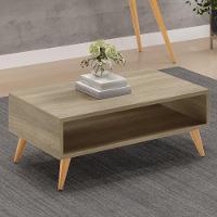 Mesa De Centro Para Sala De Estar Pés Palito Cannes L03 Castanho - 6