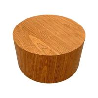 Mesa De Centro Cone Redonda Cilíndrica 100 Cm Base Madeira Freijó Tampo Freijó - 1