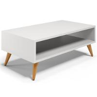 Mesa De Centro Para Sala De Estar Pés Palito Cannes L03 Branco - 1